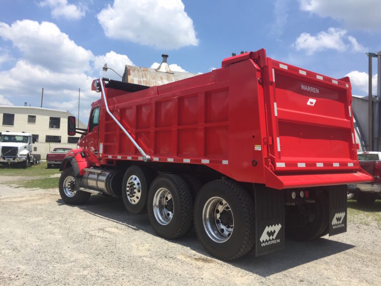 16ft red crossmemberless dump body
